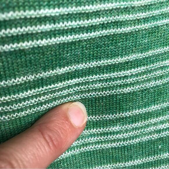 Soft Surroundings green and white striped tunic sweater size 3X - Picture 6 of 14